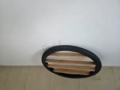 Tyre wall shelf custom made
