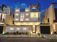 Modern villa in Al-Helio 2 with pool and roof. Includes electricity, water, and AC. Freehold and ban