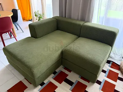 IKEA JÄTTEBO Modular Sofa with Storage – Green Corduroy