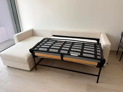 Ikea vimle L shape sofa bed White L-shaped Sofa with Pull-Out Guest Bed (Sofa Bed)