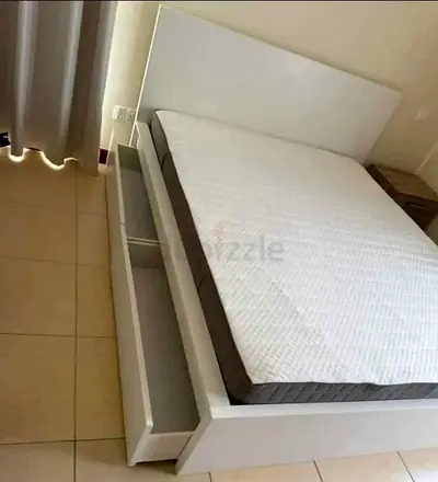 IKEA MALM King Size Bed + 2 Storage Drawers + Mattress