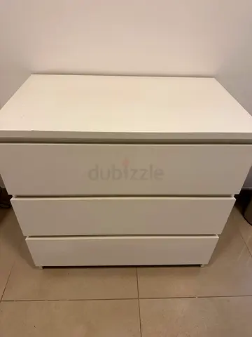 White 3-Drawer Chest / Dresser - Compact and Clean