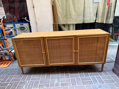 Mid-century style three-door wooden sideboard / cabinet