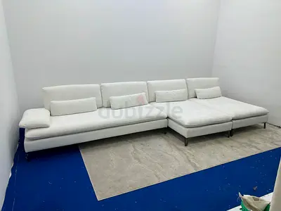 As perfect condition rochebobois white color lshape sofa