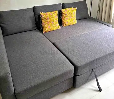 Ikea L shape sofa store cum bed and you can fix the storage lift or