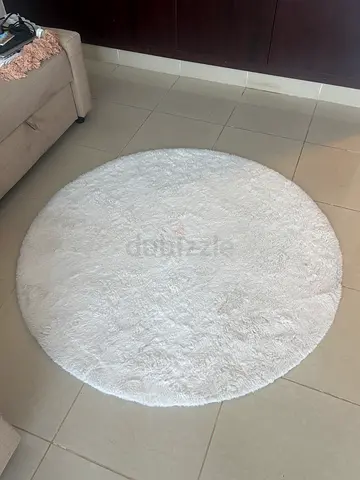 Round White carpet - 120cm - Home Center