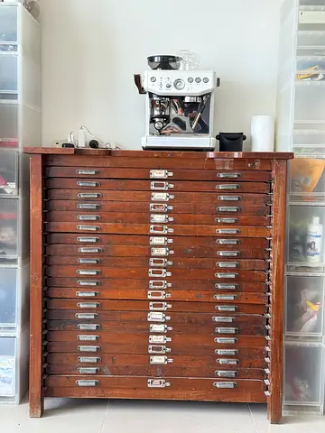 Printers Typeset Cabinet