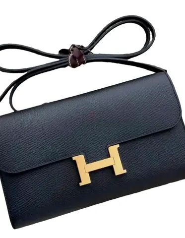 Hermes Constance To Go Black Epsom Gold Hardware Brand New