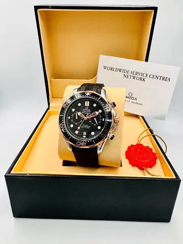 Omega watch for men with chrono sporty watch