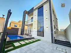 Luxury villa with swimming pool and central air conditioning, featuring high-end finishes, in the Al