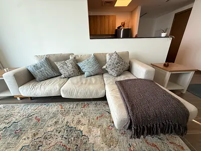🛋️ West Elm Nomad L-Shape Sectional Sofa – Linen / Natural