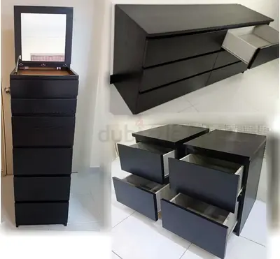 IKEA 2 chest of drawers with 2 side table.