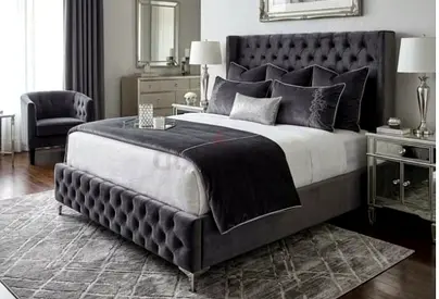 Gray colour 200*200 super king size  Bed