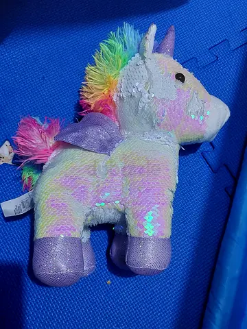 Sequin Rainbow Unicorn Plush stuff toy