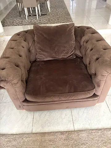 Marian Homes 3 Piece Suite Brown Velvet