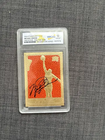 23k Gold Micheal Jordan PSA10 Signed Card