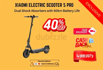 Xiaomi Electric Scooter 5 Pro, Maximum speed up to 25kmrs with 60km Battery Life-FREE DELIVERY