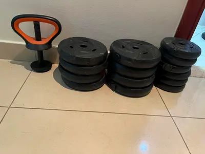 Adjustable 40kg Dumbbell Set with Connector (Converts to Barbell)