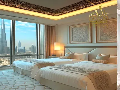 45% Discount for GCC_FURNISHED_Burj Khalifa View _Top Floor