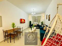 Furnished two-bedroom apartment for rent in Ajman Corniche, prime tourist location