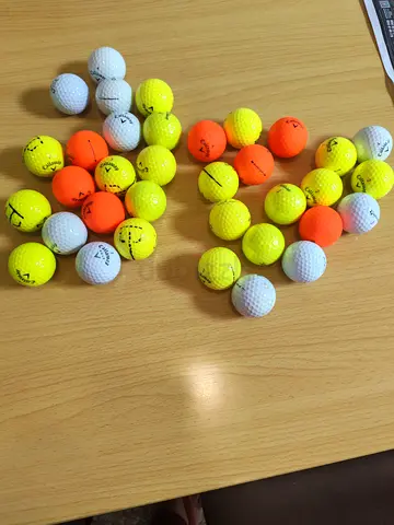 Used Practice Golf Balls — Mixed Colors, ~36 Pieces