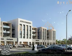 For sale: retail shop in Azha Ajman, ground + mezzanine, on main boulevard, prime location inside pr