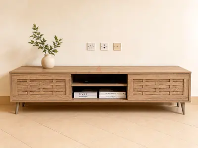 Danube TV Unit / Console Table – Modern Wood Finish – Excellent Condition