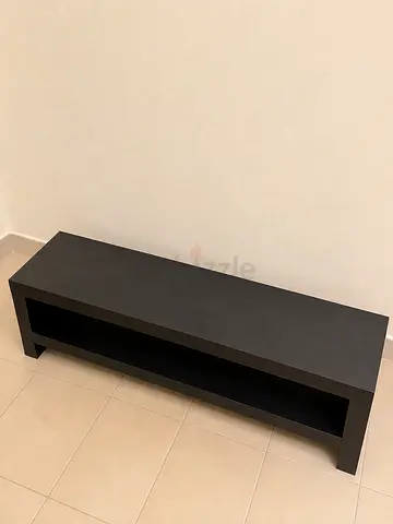 IKEA Lack Minimalist Low TV Bench Stand / Console Table - Dark Wood Finish
