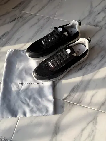 Brunello Cucinelli Leather Suede Runners Size 44