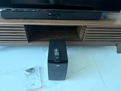 JVC Soundbar with Subwoofer and Remote - Good Working Condition