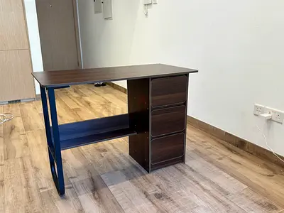 Compact Wooden Study/Computer Desk with Drawers + table