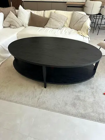 Clairemont Oval Ebonized 60 Coffee Table