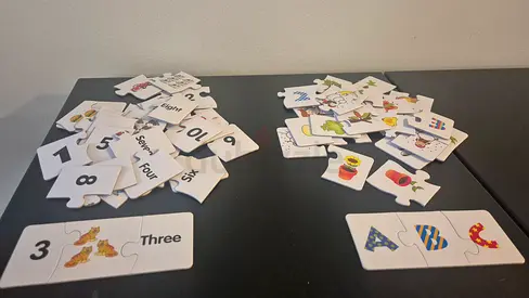 Kids Number and Matching Puzzle Cards - Early Learning Set