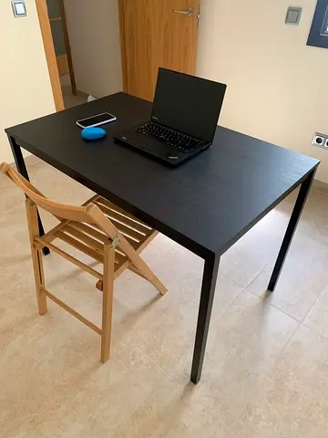 Simple Black IKEA-Desk — Good Condition