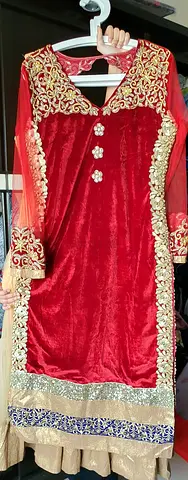 Party wear beautiful valvet sitched dress