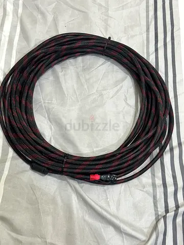 20 Braided HDMI Cable (Red  Black) - Good Condition