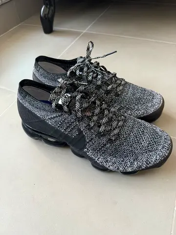 Nike Vapor Max Grey Knit Athletic Sneakers – Comfortable Casual Shoes, Size EU 45