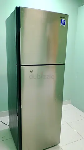 Hitachi 2-door Stainless Steel Refrigerator - Excellent Condition