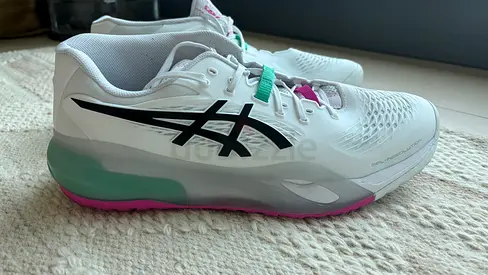 Asics Gel-Resolution X Men Padel / Tennis Shoes - White/ Aurora Green