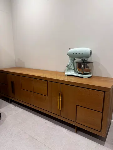 Table under TV natural wood