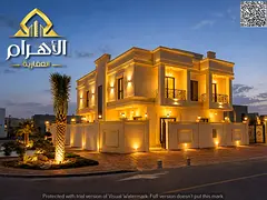 With only a 20% down payment | Own a luxurious 5000 sq ft villa in Al Helio 2, Ajman | 6 master bedr