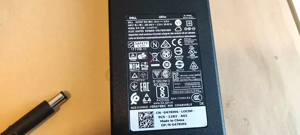 Urgent, Available till 5 May - Dell 180W AC Adapter / Laptop Charger (Original) Excellent Condition