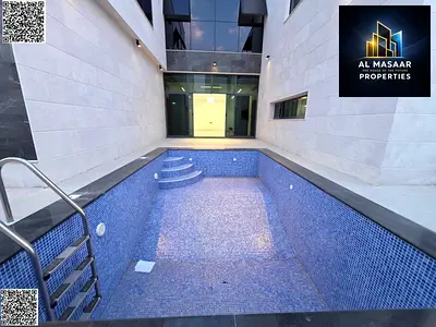 Luxury villa with swimming pool, elevator, air conditioning, electricity, and water, including registration and ownership fees. Brand new, freehold, f