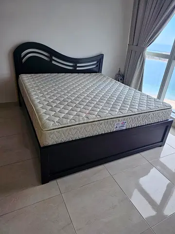 Master Size 180/200 Bed Frame with Mattress - Dark Finish