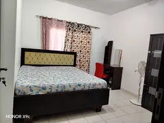 Master bedroom with attached bath and balcony available for rent for vegetarians