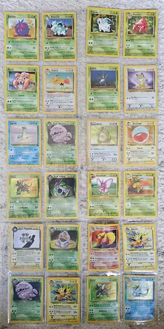 116 Vintage Pokémon Cards, 13 Holos LP/PL/NM All Original (1999-2001)