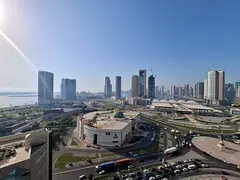 Corniche view // 3-BHK // Maid room // Balcony // Master bed // Wardrobes // Central AC // for famil