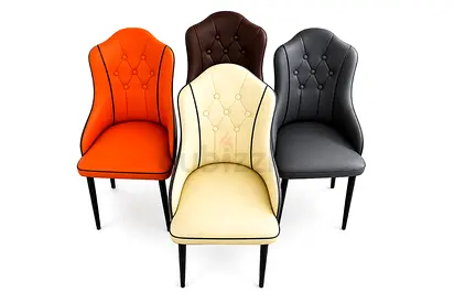 DINING CHAIR HEAVY DUTY Upholstered  MAF-3703 COLOR ORANGE,WHITE,GREY,BROWN MOHAMMAD AZIM FURNITURE