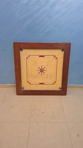 Used Carrom Board with Wooden Frame - Good Condition