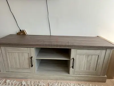 Wood-tone TV Unit / Media Cabinet with Storage